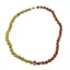 Colier Jad olive si Granat Hessonit patratele 5-6mm cu sfere 3mm si Hematit auriu cub 6mm