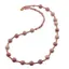Colier Rodonit roz sfere 4-8mm si bumbi aurii
