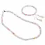 Set cercei cu agatatoare, colier si bratara Agat multicolor sfere, 6-8mm