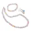 Set cercei cu agatatoare, colier si bratara Agat multicolor sfere, 8-10mm