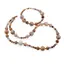 Set colier si bratara Agat crazy lace sfere cu bumbi aurii, 4-10mm