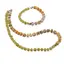 Set colier si bratara Jad olive si Jasp Bumblebee patratele 6-7mm cu sfere de Citrin 3mm si Hematit auriu 6mm