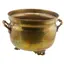 Cazan vintage din alama cu picioare ornamentale - 13,5cm