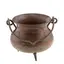 Decoratiune vintage cazan tripied din cupru cu toarte, 9cm