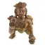 Decoratiune vintage din bronz infatisand zeul Bal Krishna, 13cm