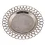 Farfurie metalica metalica vintage cu margine decupata geometric, 12cm