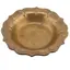 Farfurie vintage din alama cu design floral embosat, 24cm