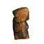 Figurina vintage din lemn sculptat manual muzician tribal violonist - 15,5cm