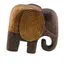 Figurina vintage elefant din lemn sculptat manual, 15cm
