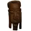 Masca decorativa vintage din lemn sculptat manual, chip barbatesc african - 63cm