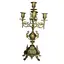Sfesnic vintage din alama cu cinci brate ornamentale, 42cm
