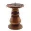Sfesnic vintage din lemn cu baza rotunda 12cm