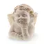 Suport de lumanare Inger alb-auriu ganditor, 15cm