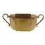 Vas decorativ vintage din alama cu doua manere, 8cm