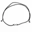 Bratara reglabila pe snur negru cu Larimar discuri fatetate 3mm si un bumb de aur