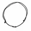Bratara reglabila pe snur negru cu Safir discuri fatetate 3mm si un bumb de aur