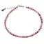 Bratara Rodonit roz sfere fatetate cu Argint 925, 3mm
