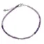 Bratara Lepidolit cuburi fatetate cu Argint 925, 2mm