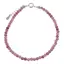 Bratara Turmalina roz sfere fatetate cu Argint 925, 3mm