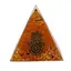Piramida orgon Citrin cu simbolul Hamsa, 5cm