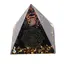 Piramida orgon Obsidian cu simbolul Sri Yantra, 5cm