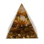 Piramida orgon Ochi de tigru cu lotus si sfera Cristal de stanca, 5cm