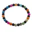 Bratara Mix Agate sfere 6mm, pe elastic, 19cm