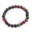 Bratara Ochi de tigru colorat sfere mate 8mm, pe elastic, 19cm