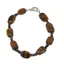 Bratara Privirea Umbrei - Obsidian fulg de nea 3mm si Ochi de tigru 10-14mm