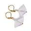 Cercei cu agatatoare Cristal de stanca cu doua varfuri, 20-23mm