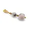 Pandantiv Rodocrozit romb fatetat 8mm si sfera 10mm