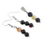 Set Cercei si Pandantiv Agat carneolizat sfere, 6mm