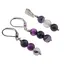 Set Cercei si Pandantiv Agat mov sfere, 6mm