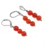 Set Cercei si Pandantiv Agat rosu sfere, 6mm