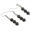 Set Cercei si Pandantiv Obsidian fulg de nea maro sfere, 6-7mm