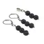 Set Cercei si Pandantiv Roca vulcanica sfere, 6mm