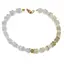 Bratara Acvamarin, Prasiolit si Peridot patratele 4-5mm, Prasiolit sfere 3mm si Hematit auriu 4mm