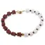 Bratara Jasp rosu si Opal alb patratele 5-6mm si Granat Rhodolit sfere 3mm