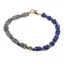 Bratara Lapis lazuli si Labradorit discuri 6mm, Lapis lazuli sfere 4mm si Hematit auriu