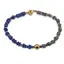 Bratara Lapis lazuli si Pirita patratele 4mm si Lapis lazuli sfere 3mm