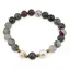 Bratara pe elastic Perle de cultura, bumbi aurii si Heliotrop sfere 8mm