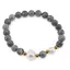 Bratara pe elastic Perle de cultura, bumbi aurii si Jasp earth sfere 8mm