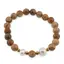 Bratara pe elastic Perle de cultura, bumbi aurii si Jasp peisaj sfere 8mm