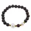 Bratara pe elastic Perle de cultura, bumbi aurii si Jasp poppy sfere 8mm