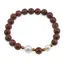 Bratara pe elastic Perle de cultura, bumbi aurii si Jasp rainbow sfere 8mm