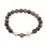 Bratara pe elastic Perle de cultura, bumbi aurii si Rodonit sfere 8mm