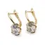 Cercei din cupru placat cu aur galben 18k, model clasic cu zirconiu
