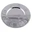Farfurie metalica decorativa vintage cu decupaje in forma de spirala, 13cm