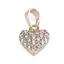 Pandantiv din cupru placat cu aur galben 18k, model inima mica cu zirconii