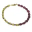 Bratara Granat Rhodolit sfere si discuri 3-5mm cu Peridot patratele 4mm